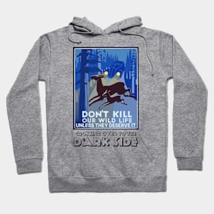 Wildlife Guardian: Dark Side Deer Alert Hoodie